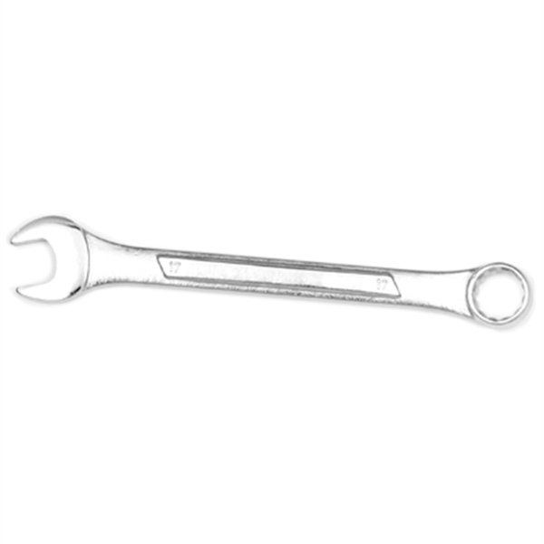 Performance Tool Chrome Combination Wrench, 17mm, with 12 Point Box End, Raised Panel, 8-1/8" Long W318C